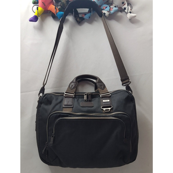 TUMI Alpha Bravo Yuma Gray Nylon Briefcase Business Laptop Bag - Picture 6 of 16